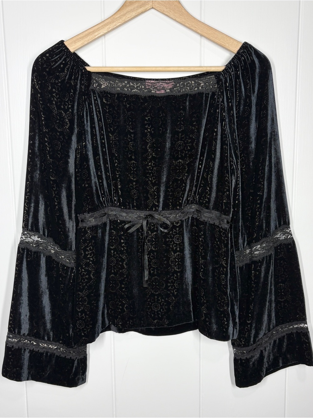 Moiselle Vintage Y2K Goth Romantic Witchy Renaissance Inspired Blouse Size 0